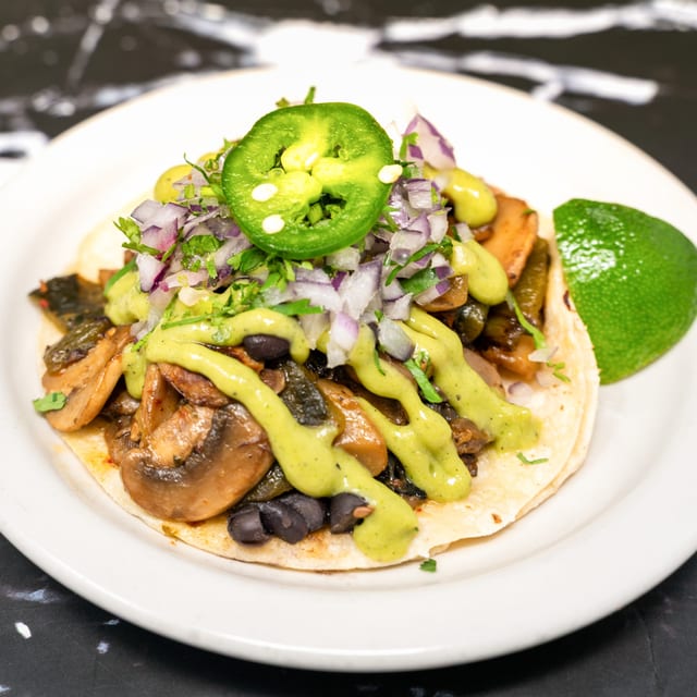 Roasted Mushroom Taco.