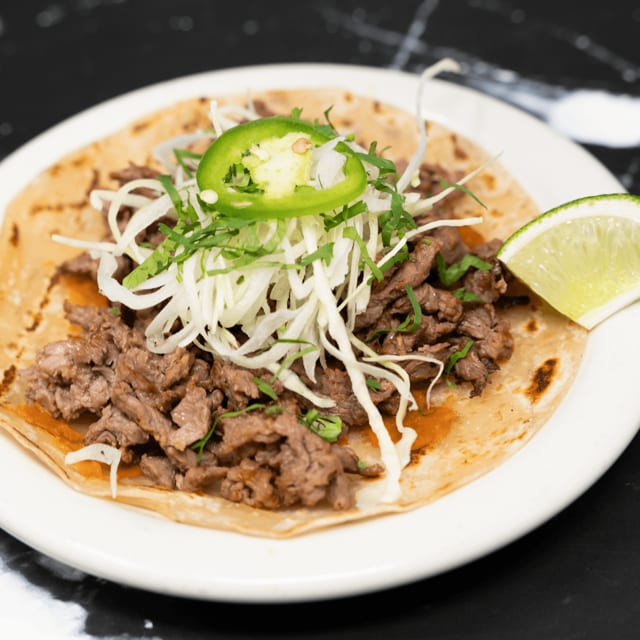 Skirt Steak Taco.