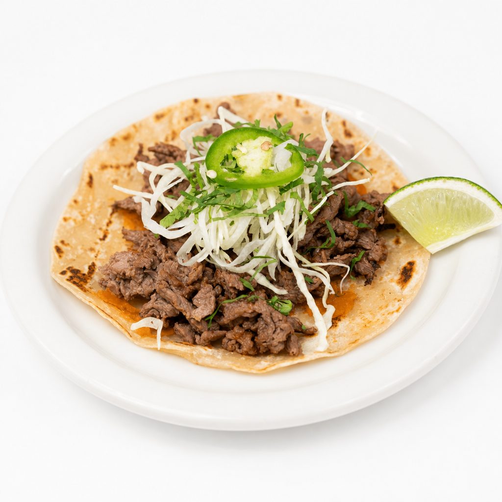 Skirt Steak Taco.