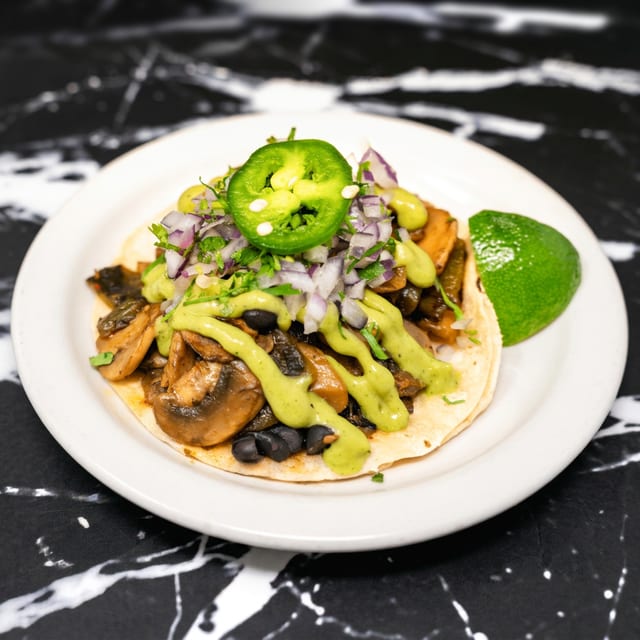 Roasted Mushroom Taco.